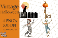 Vintage Halloween PNG Clipart, 1950s Retro Graphics Clip Art Product Image 1