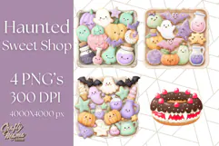 Haunted Sweet Shoppe PNG Clipart, Pastel Halloween Bakery Product Image 1