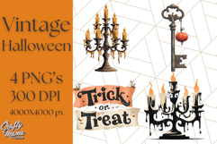 Vintage Halloween PNG Clipart, 1950s Retro Graphics Clip Art Product Image 1