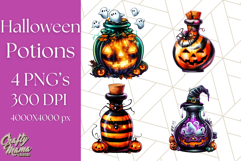 Bright Halloween Potion Bottle PNG Clipart, Holiday Elements Product Image 1