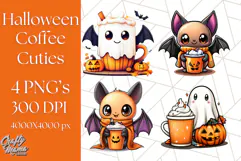 Monster Café Halloween PNG Clipart, Coffee Holiday Clip Art Product Image 1