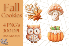 Fall Gingerbread Cookie PNG Clipart, Autumn Cookies Clip Art Product Image 1