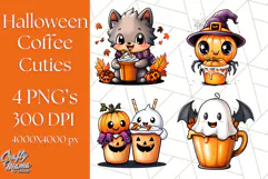 Monster Café Halloween PNG Clipart, Coffee Holiday Clip Art Product Image 1