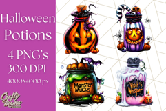 Bright Halloween Potion Bottle PNG Clipart, Holiday Elements Product Image 1