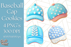 Baseball Cap Cookie Clipart PNG, Fun Hats in Cute Styles Png Product Image 1
