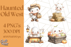 Old West Ghost Halloween PNG Clipart Product Image 1