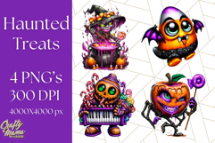 Haunted Treats Clipart PNG, Halloween Candy Art Product Image 1