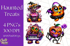 Haunted Treats Clipart PNG, Halloween Candy Art Product Image 1