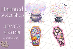 Haunted Sweet Shoppe PNG Clipart, Pastel Halloween Bakery Product Image 1