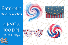 Patriotic Accessories Clipart PNG for 4th of July Product Image 1
