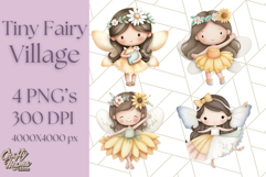 Whimsical Fairy Village Clipart PNG for Kids, Fairytales Png Product Image 1