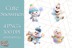 Adorable Snowman Character PNG Clipart Product Image 1