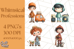 Cute Career Clipart Watercolor Professions Clip Art for Kids Product Image 1