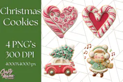 Christmas Cookies Clipart PNG Festive Treats Product Image 1