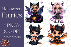 Halloween Fairy Clipart PNG, Cute Chibi Fairy Art Clip Art Product Image 1