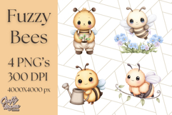 Adorable Bee Clipart PNG, Cute Bees and Accessories PNG Product Image 1
