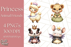 Princess Animal PNG Clipart with Crowns &amp; Royal Accessories Product Image 1