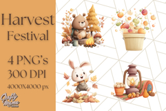 Woodland Autumn Animals PNG Clipart for Fall &amp; Harvest Product Image 1
