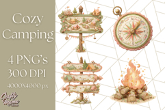 Camping Icons Clipart PNG, Adventure Outdoors Clip Art Product Image 1