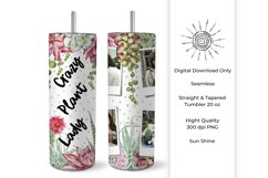 Tumbler Succulent and Polaroid 20oz Skinny Product Image 2