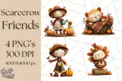 Scarecrow Festival Friends PNG Clipart Product Image 1