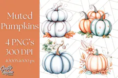 Fall Pumpkin Clipart PNG, Autumn Pumpkins, Jewel Tones Png Product Image 1