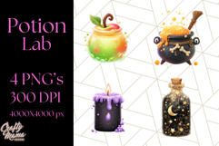 Hocus Pocus Potion Lab Clipart PNG Halloween Clip Art Product Image 1
