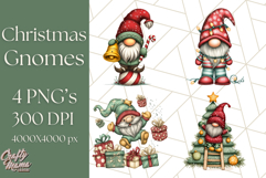 Christmas Gnome Clipart, Holiday Gnomes PNG Illustrations Product Image 1