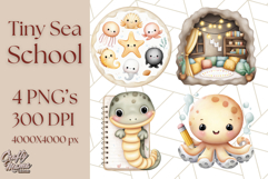 Sea Animal Clipart for Kids PNG, Ocean Animals Clip Art Png Product Image 1