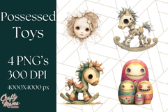 Possessed Toys Clipart PNG Haunted Doll Characters Product Image 1