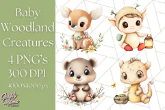 Woodland Nursery Baby Animals And Fantasy Forest PNG Clipart Product Image 1