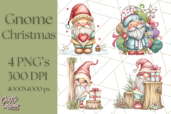 Scandinavian Christmas Gnomes Clipart PNG, Cute Gnome Png Product Image 1