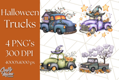 Halloween Cottagecore Truck PNG Clipart, Fall Style Clip Art Product Image 1