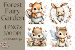 Forest Fairy Garden Creatures PNG, Whimsical Woodland Art Product Image 1
