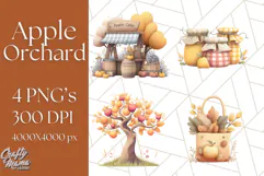 Woodland Apple Orchard Festival PNG Fall Clipart Product Image 1
