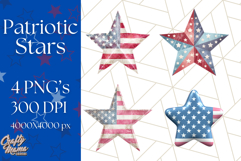 Patriotic Star Clipart PNG, Stars 4th of July PNG Graphic Product Image 1