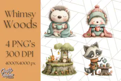 Whimsy Woods Harvest Festival Clipart PNG Files Product Image 1