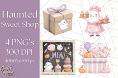 Haunted Sweet Shoppe PNG Clipart, Pastel Halloween Bakery Product Image 1
