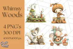 Whimsy Woods Harvest Festival Clipart PNG Files Product Image 1