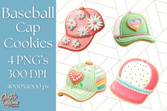 Baseball Cap Cookie Clipart PNG, Fun Hats in Cute Styles Png Product Image 1
