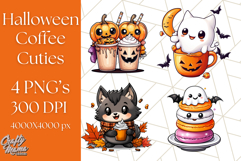 Monster Café Halloween PNG Clipart, Coffee Holiday Clip Art Product Image 1
