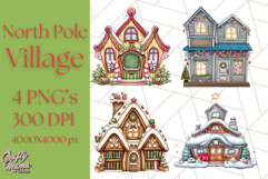 Christmas North Pole Village PNG Clipart, Cute Holiday Art Product Image 1