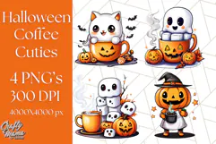Monster Café Halloween PNG Clipart, Coffee Holiday Clip Art Product Image 1