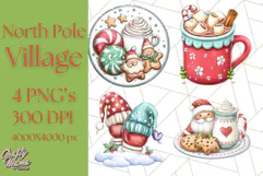 Christmas North Pole Village PNG Clipart, Cute Holiday Art Product Image 1