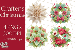 Christmas Clipart, Crafter’s Christmas Paper and Fabric Art Product Image 1