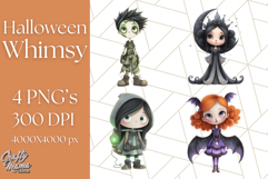 Halloween Whimsy Clipart, Cute Costume PNG Graphics Product Image 1