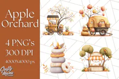 Woodland Apple Orchard Festival PNG Fall Clipart Product Image 1