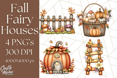 Fall Fairy House Clipart PNG, Autumn Homes and Decor Product Image 1
