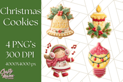 Christmas Cookies Clipart PNG Festive Treats Product Image 1