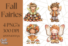 Fall Fairy Clipart PNG, Autumn Fairy People With Wings Product Image 1